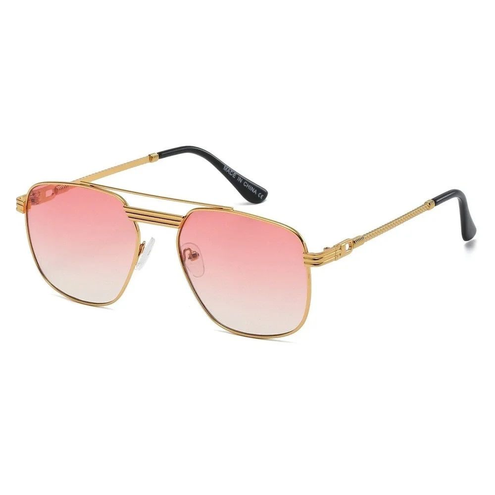 Pink Sunglasses Fashion Men Women Gold Frame Retro Vintage Shades Lentes‎ Gafas